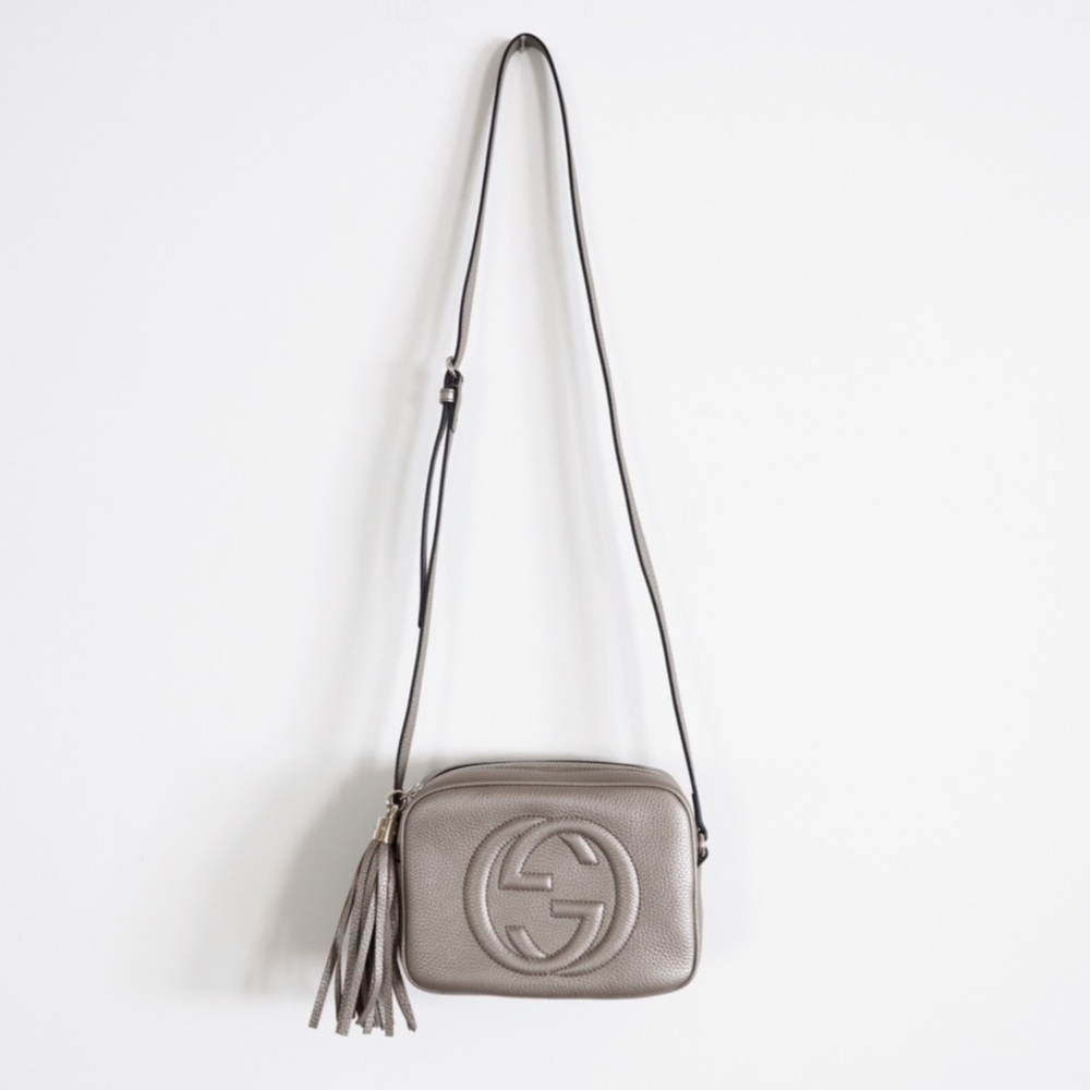Gucci Metallic Soho Small Leather Disco Bag